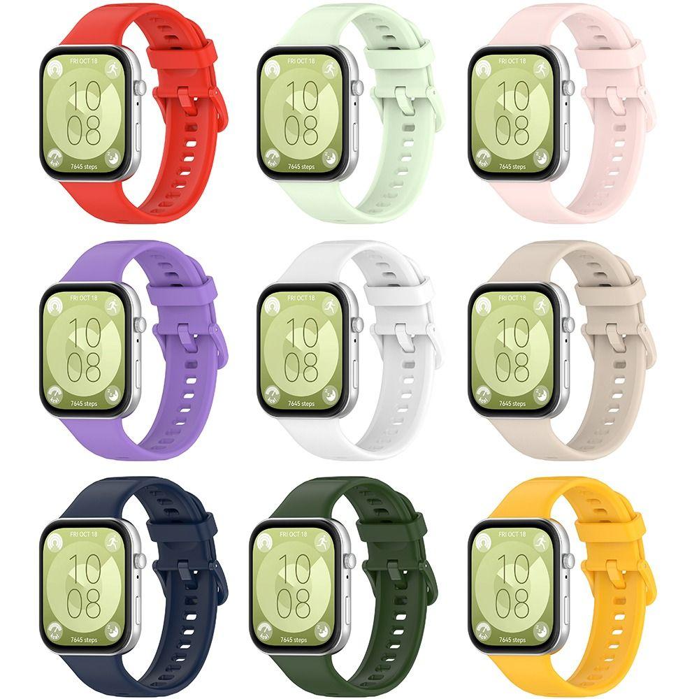 Watchband Watch Bracelet Replacement Wristband Soft Silicone Strap for Huawei Watch Fit 3