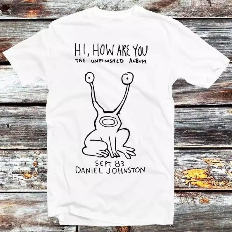 Футболка Daniel Johnston Hi How Are You Унисекс Хлопок Классическая Футболка Все Размеры Унисекс Футболка