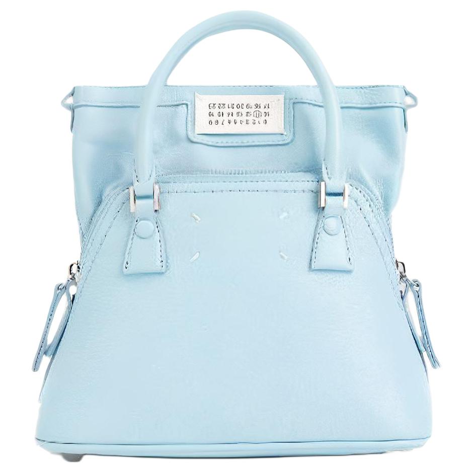 Maison Margiela 5Ac Detachable Adjustable Chain Shoulder Strap Calfskin Tote Bag Women tote bag Blue SB1WG0036P5348T6197