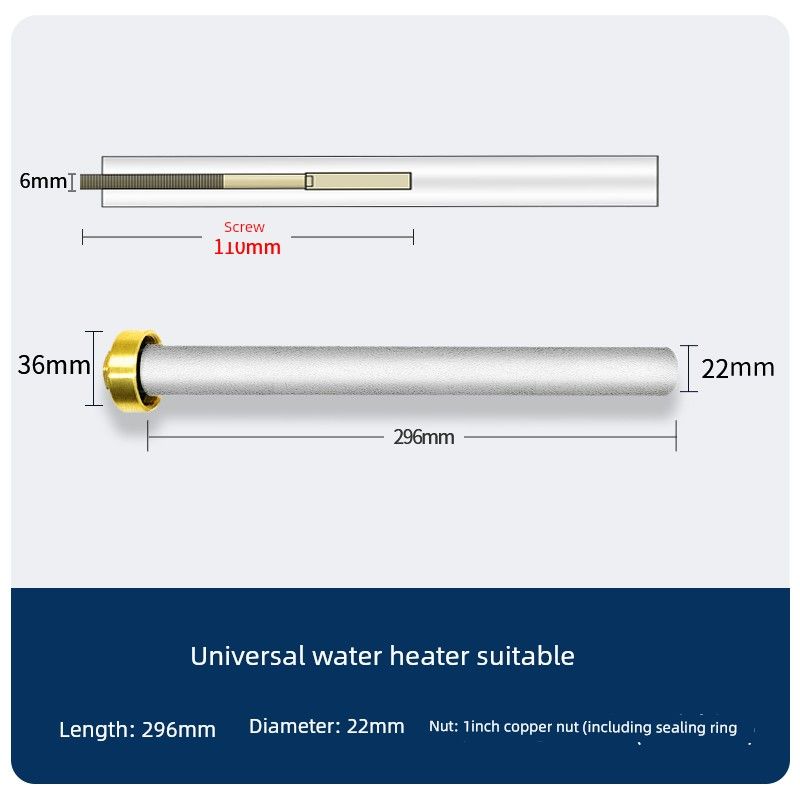 Neutral Magnesium Bar Electric Water Heater Suitable for 40/50/60/80L Frestec Oupai Sewage Anode Casting Magnesium Bar Accessories
