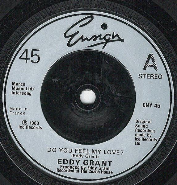 7-дюймовая пластинка EDDY GRANT Do You Feel My Love ENY45 Ensign 1980 UK Dance Electronica Б/у
