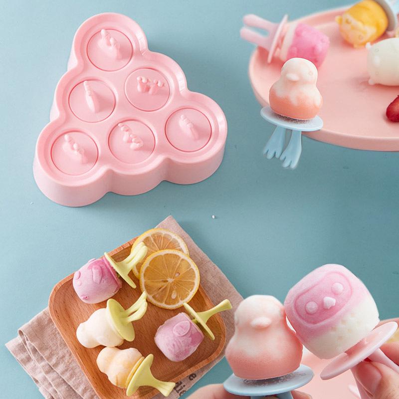 Силиконовые формы для мороженого Формы для кубиков льда Формы для эскимо с крышкой Форма для льда DIY Форма для леденцов Форма для мороженого на палочке Кухонные принадлежности