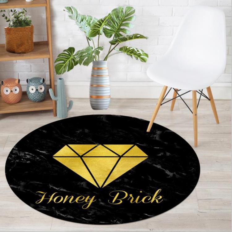 Round Carpet Nordic Modern Geometric Print Home Decor Hanging Basket Foot Mat Study Chair Floor Rug Living Coffee Table Carpets