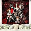 Horror Movie Series Wall Tapestry Aesthetic Wall Hanging Printed Fabric Blanket Decorative Tapestries for Bedroom Living Room Home Decor