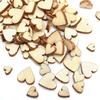 100PCS 4 Sizes Decoration DIY Table Scatter Wooden Love Heart Crafts Accessories Wedding Decor