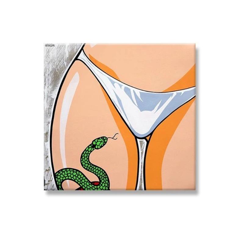 Comic Manga Girl's Butt Pictures Canvas Wall Art Posters Modern Hotel Room Home Bathroom Cartoon Wall Decor Mural Cuadros Art