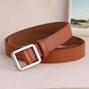 Women Casual Retro Leather Belt Non-Porous Buckle Waistband Trouser Dress Belts Thin Waist Strap