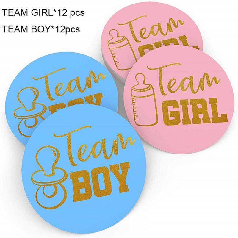 24 шт./компл. наклейки для команды мальчика, команды для девочек, стикер для голосования для мальчика или девочки для определения пола