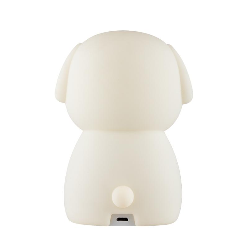 Силиконовый ночной фонарь для собак, светодиодный светильник с зарядкой через USB, красочный светильник, умный стальной светильник