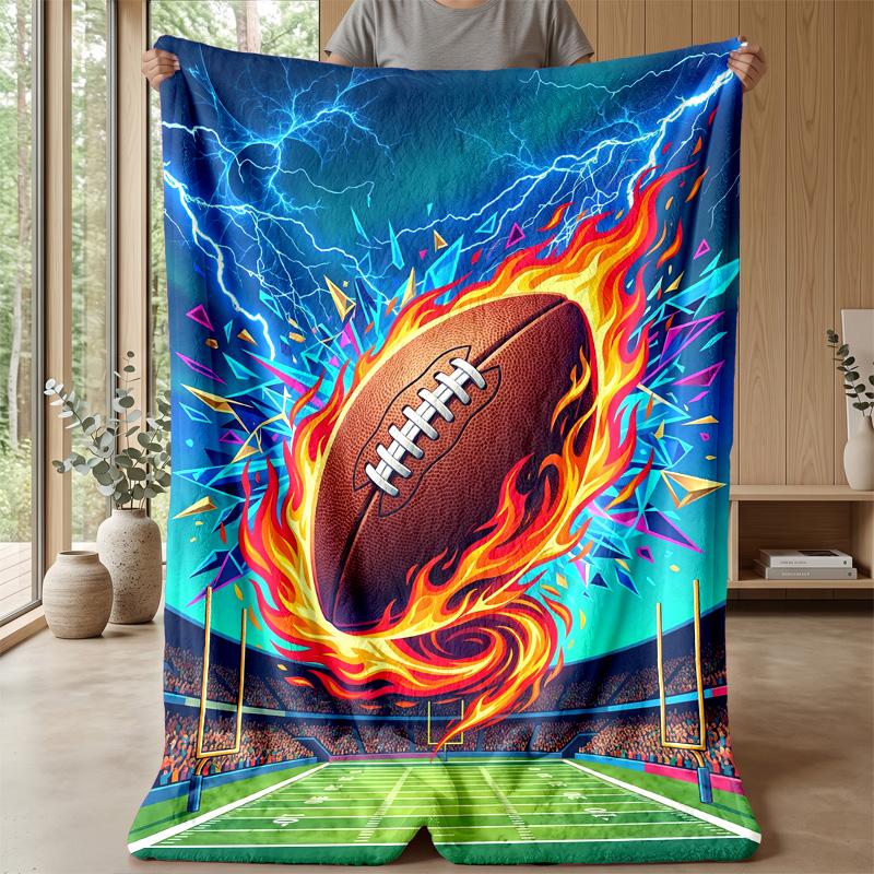 Electric Football Energy 7 Theme blanket Lightweight Warm Flannel Blanket Decorative Throw Blanket for Home Decoration
