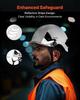 Industrial Safety Helmet, ANSI/ISEA Z89.1 Approved ABS Hard Hat with Visor & 6-Point Ratchet Suspension, Adjustable Vented Hardhat for Men & Women,