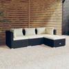 Day and Night - Day and Night 4-piece Garden Furniture Set and Black Synthetic Rattan Cushions