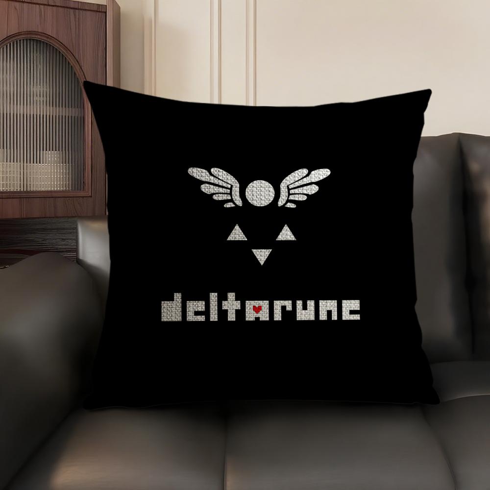 Игры в мультяшном стиле D-Deltarune Наволочка Двусторонняя печать Короткий плюш Подушка для дивана Наволочка для спальни Прикроватная подушка