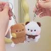 2 шт. Новые плюшевые подвески-брелоки Панда Бубу и Иер, куклы, милые мультяшные панды, брелок для ключей, подвеска на рюкзак, подарки для пары