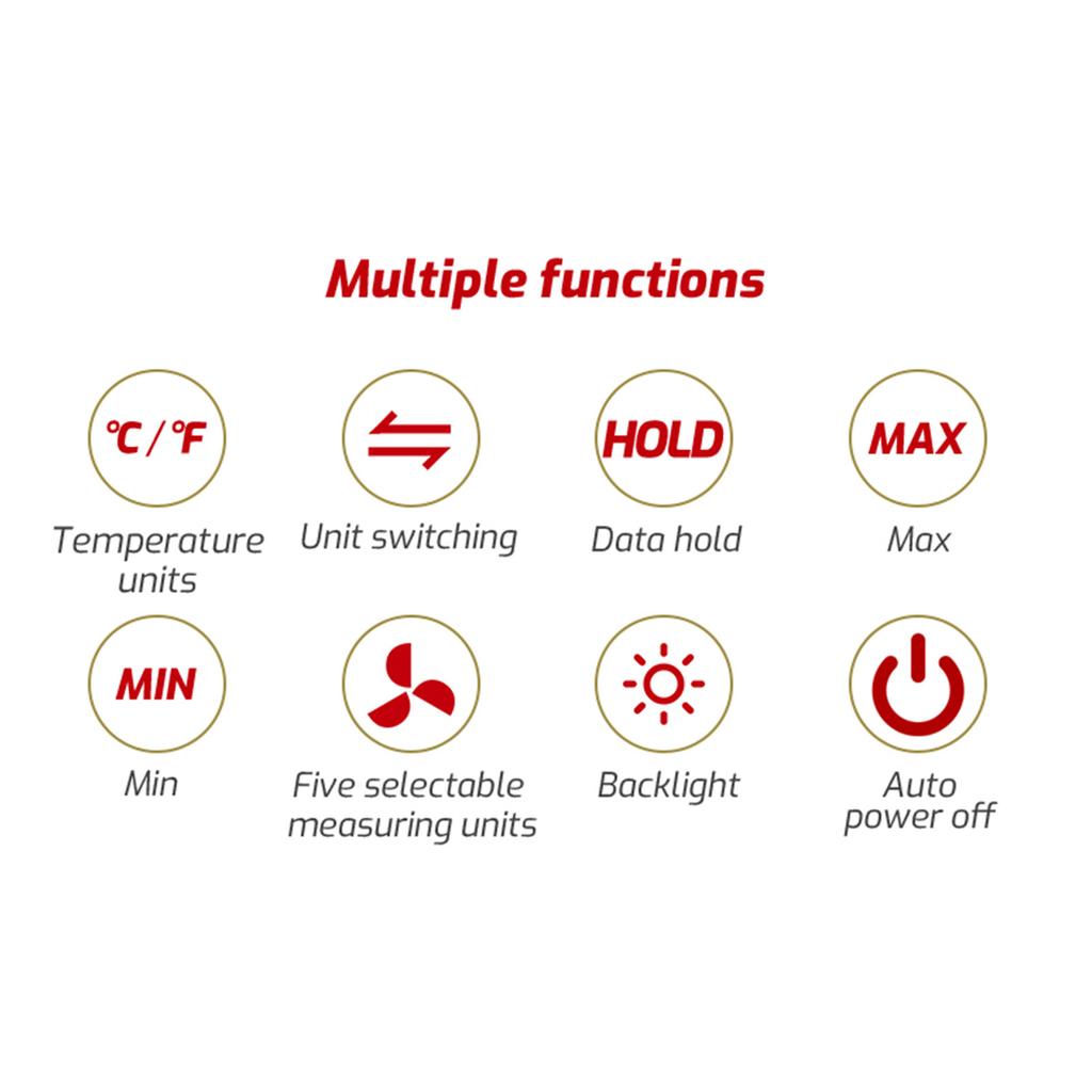 Профессиональный цифровой анемометр измеритель скорости воздуха прецизионный измеритель скорости ветра для измерения скорости ветра и температуры