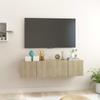 VidaXL Wall-mounted TV Cabinets 2 Pcs Sonoma Oak 60x30x30 Cm