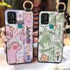 Kickstand Anti-knock Phone Case For UMIDIGI A9 Back Cover Protective Cute Cartoon Lanyard Dirt-resistant Soft Case Ring