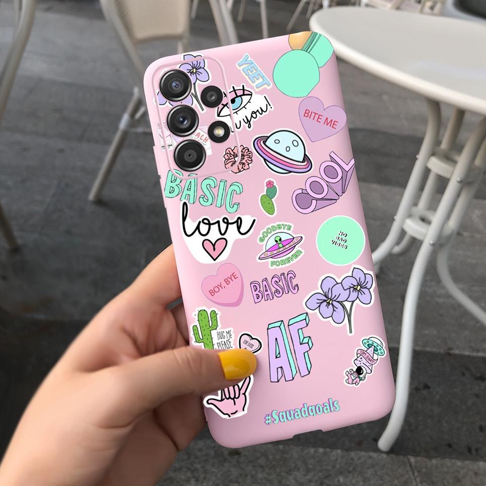 Для Samsung Galaxy M32 M33 M13 M23 M12 M53 Чехол для телефона Задняя крышка Мультяшный динозавр Медведь Детский Fundas Для Samsung M13 M23 M33 5G