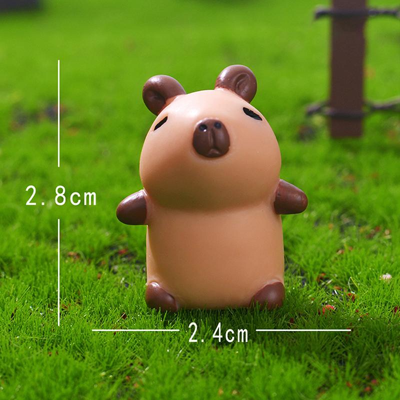 Мультфильм Милая Капибара Мини Украшения Миниатюрные Фигурки Творческие Украшения Для Дома Сделай Сам Аксессуары Кавайные Украшения Для Рабочего Стола Подарок
