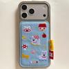 Винтажный Джинсовый Чехол для Телефона с Вышивкой Щенка для iPhone 17 16 15 14 Pro Max Милый Плюшевый Браслет-Шнурок с Бусинами Защитная Крышка для Женщин