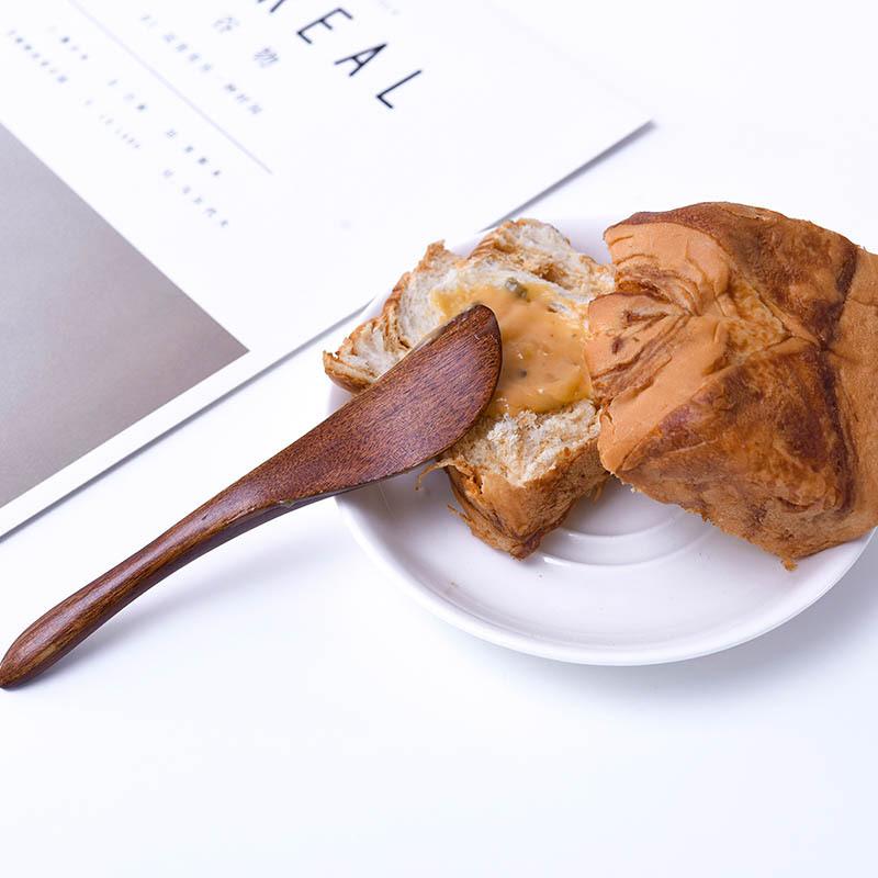Solid Wood Jam Knifes Butter Knife Natural Bread Cake Knife Smooth Wooden Tableware Kitchen Accessories