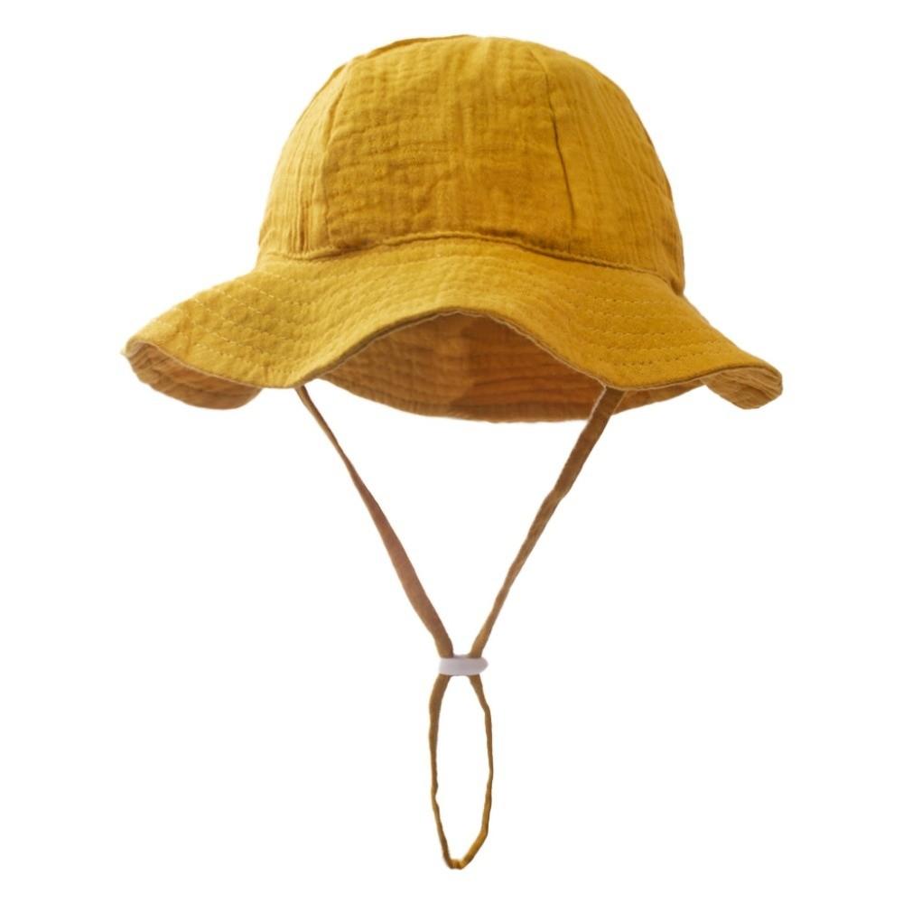 Soft Cotton Sun Protection Caps Sun Shade Children's Fisherman Hat Beach Panama Hat for Boys Girls