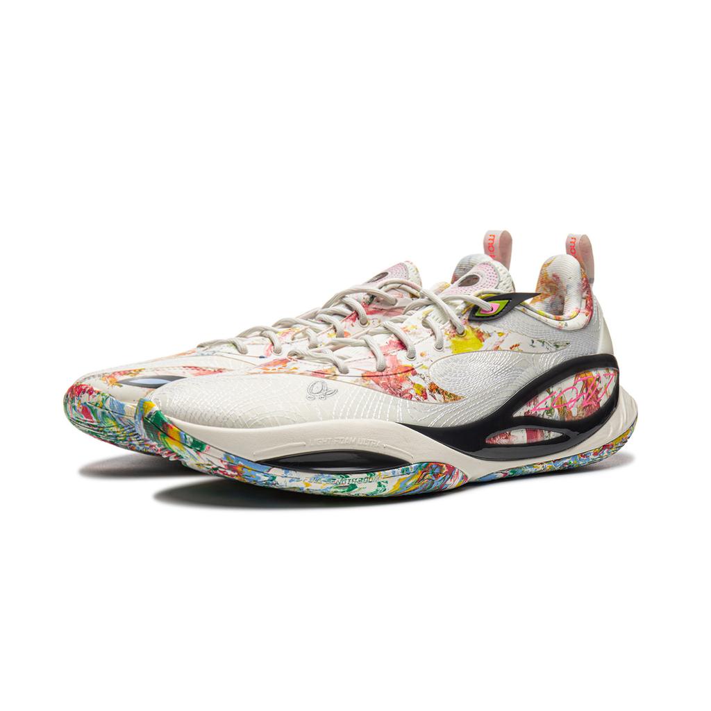 Li Ning DLO2 Russell 2, Холщовые Амортизация Нескользящая Упругий Хват Низкие Баскетбольные Кроссовки Мужские Слоновая Кость ABPW013-1