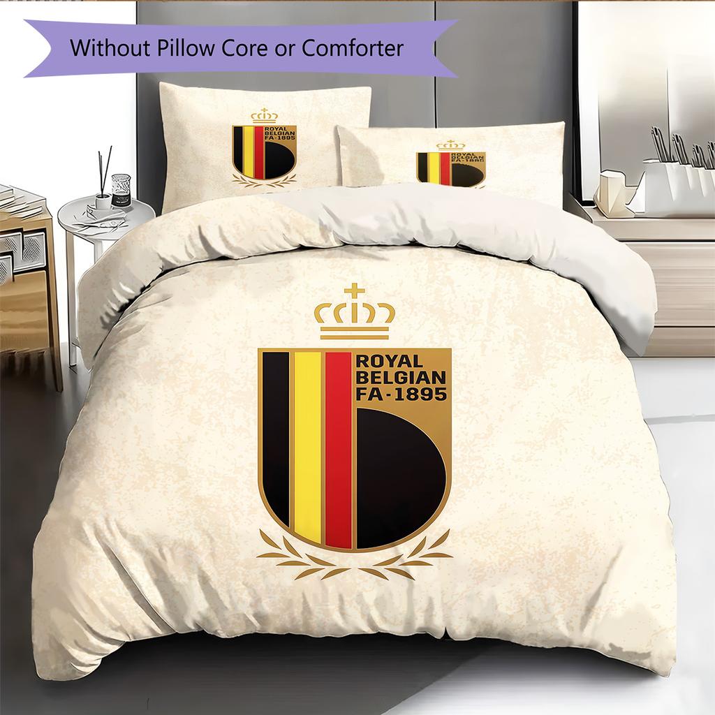 Red Devils Pattern Bedding Quilt Set Home Decoration Gift (1 * duvet cover + 2 * pillowcase without core)