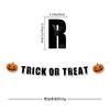 Halloween Decorations Set - Spooky Ghost Bunting Banner With Trick Or Treat Letters Paper Party Hanging Flags Home Venue