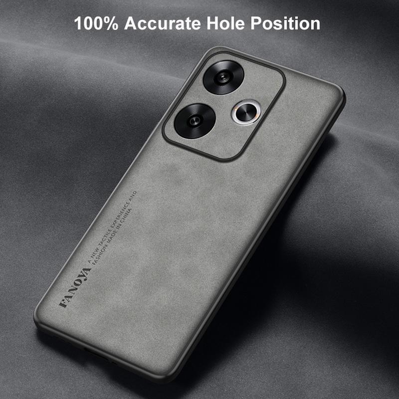 Для чехла Poco F6 Роскошный чехол для телефона из искусственной кожи Для Xiaomi PocoF6 Redmi Turbo 3 5G Задняя крышка Матовый силикон Полная защита Коке