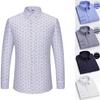 Мужская мода с длинным рукавом классическая простая рубашка повседневная деловая классическая рубашка больших размеров