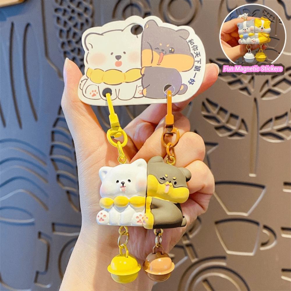 2Pcs/Set Resin Animal Keychain Mini Keychain Sets Creative Couple Pendant Couple Gift