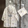 2025 Summer New Cartoon Anime Thin Raincoat Quick-Drying Portable for Children, Students, Kindergarten, Adults, Medium-Length Rain Cape