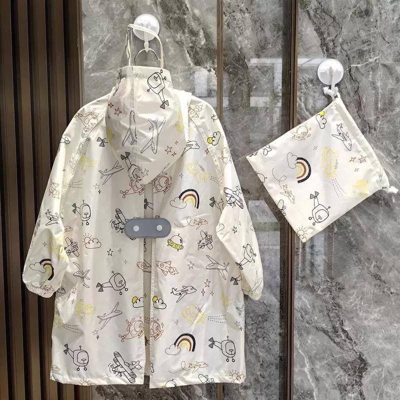 2025 Summer New Cartoon Anime Thin Raincoat Quick-Drying Portable for Children, Students, Kindergarten, Adults, Medium-Length Rain Cape
