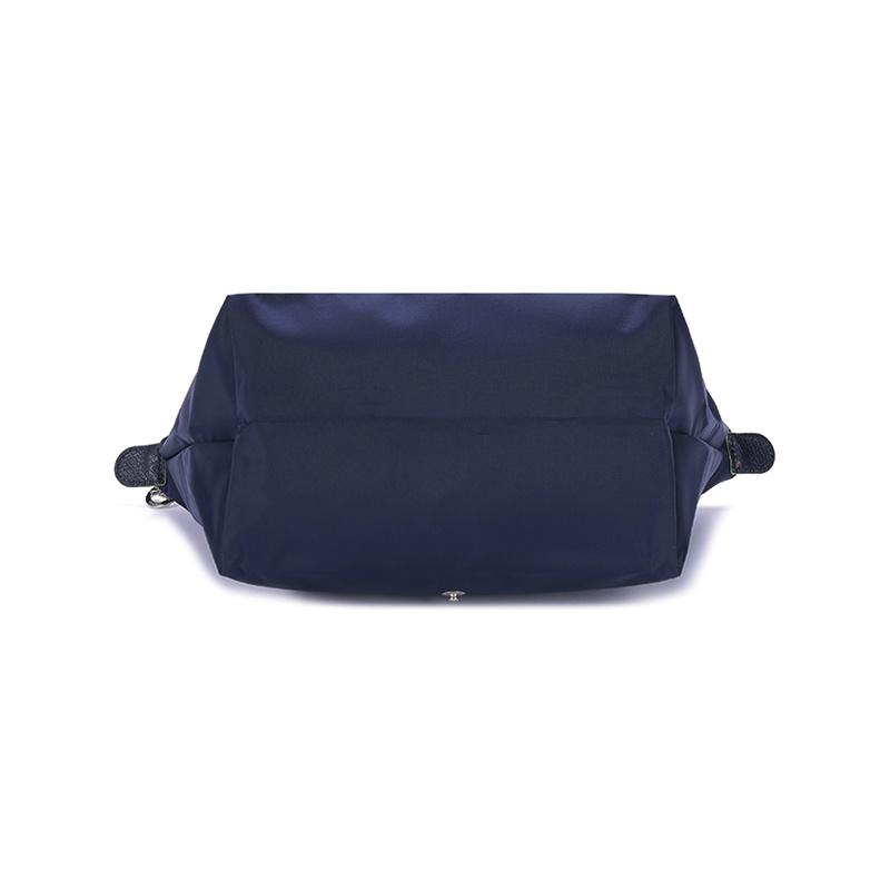 Longchamp Серия Le Pliage однотонная короткая ручка молния кнопка холст пэчворк сумка-пельмень женская маленького размера темно-синий 1621919P68