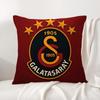 Наволочка с логотипом клуба G-Galatasarays Натуральный лен Органическая ткань Двусторонняя печать Дышащая Идеально для домашнего декора