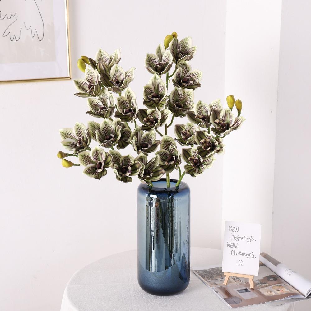 Сгибаемые стебли Цимбидиум Цветочная ветка Яркие цвета Имитация Фаленопсис Свадебная церемония