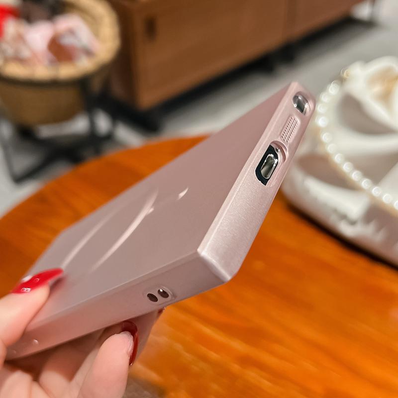 Роскошный чехол Magsafe с беспроводной зарядкой для Samsung Galaxy S24 S23 S22 S21 S20 Ultra FE Plus Note 10 20, мягкий чехол-бампер Magsafe