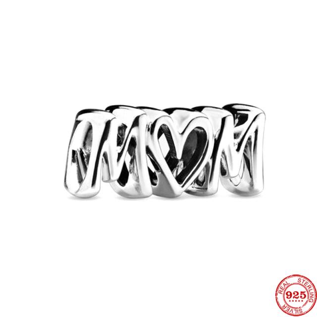 Neastamor Люблю тебя, мама, шарм-бусина в форме сердца, подходит для оригинального браслета, серебро 925 пробы, изготовление модных DIY украшений для женщин, подарок