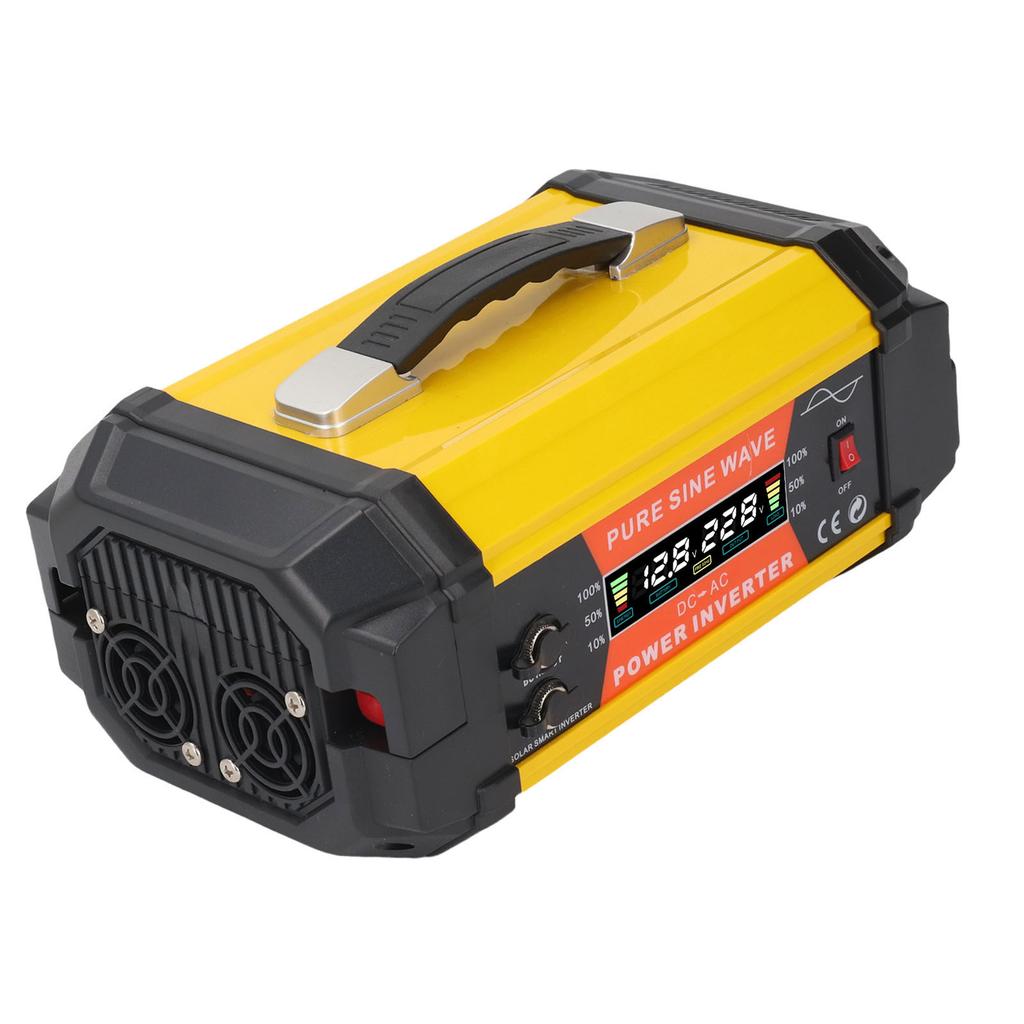 500W Pure Sine Wave Inverter 12V To 220V Sine Wave Solar Inverter with Dual USB LCD Display for Car 