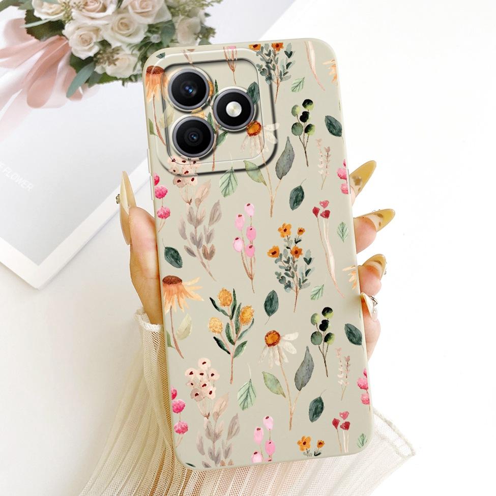 Чехол-обложка для Honor X8d Милый Kawaii Роскошный Модный Цветочный Рисунок Силиконовый Корпус Для Honor X8D