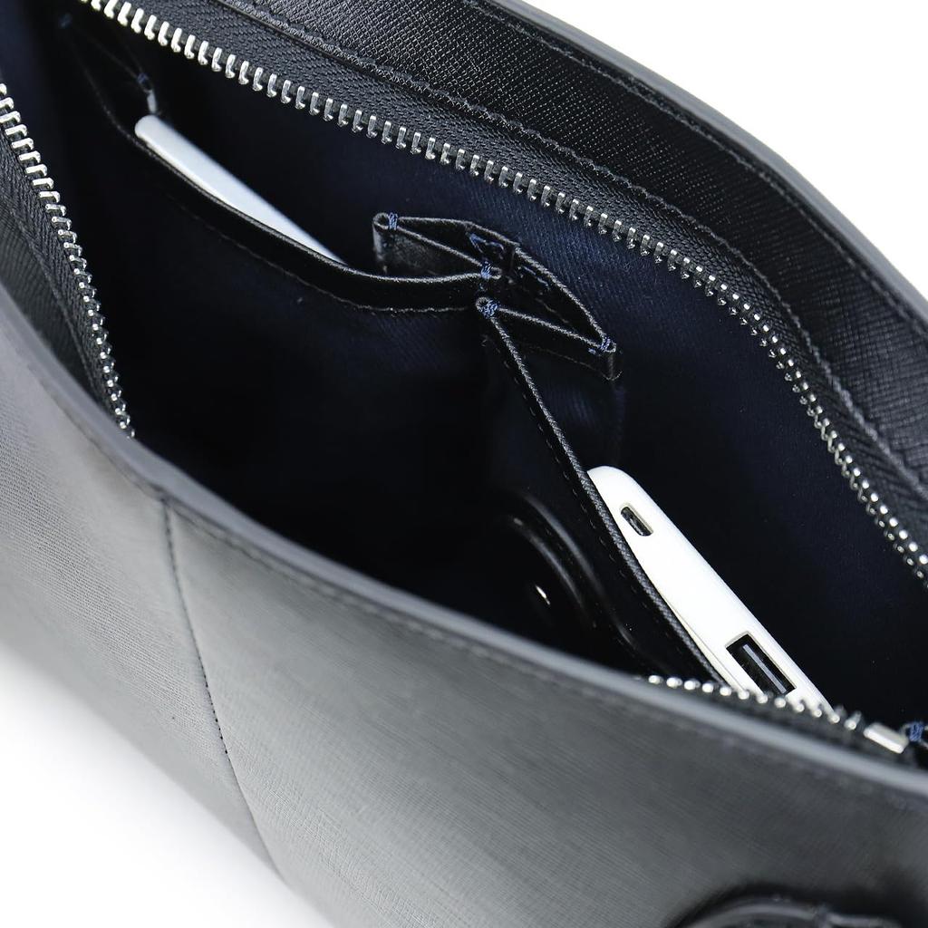 ПИД. Квадратный кожаный клатч PAP151 Черный