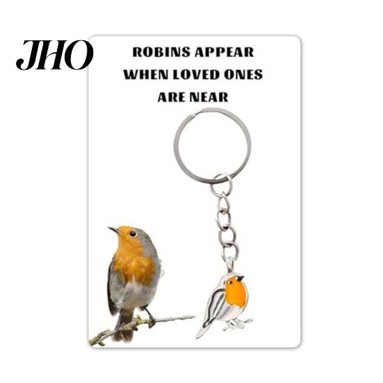 Car Keys Pendant Keychain Heart Bird Charm Stainless Steel Key Chain Rust-resistant with Heartwarming Engraving Comfort Token Keyring Backpacks