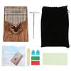 Thumb Piano Kalimba 17 Keys Wood Portable Finger Instrument with Tune Hammer Gift