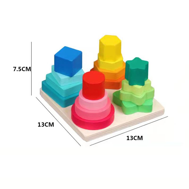 Деревянные пазлы Детские игрушки Монтессори Графический мультяшный красочный Раннее развитие Обучающая игрушка Пазл в форме животного
