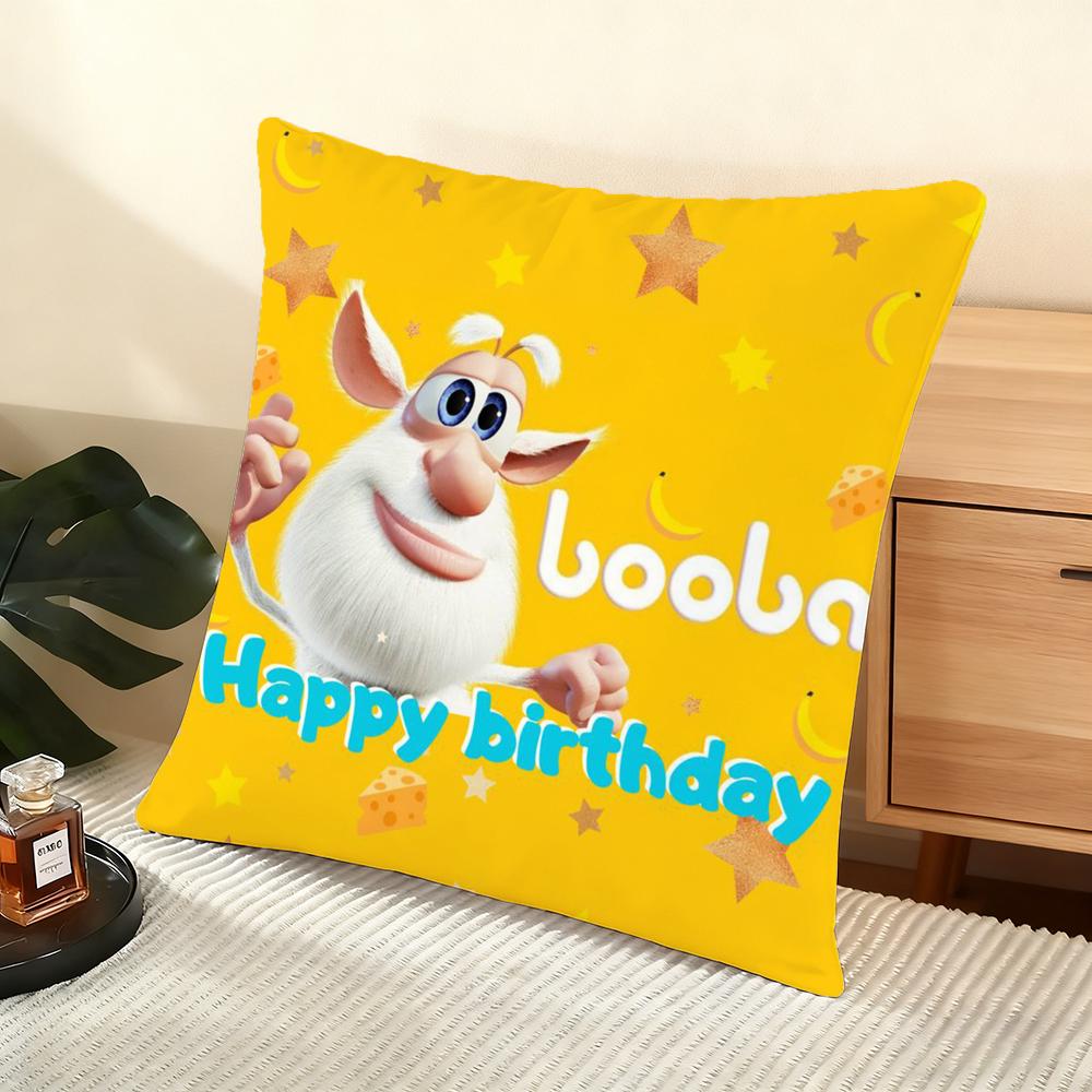 Милая Наволочка Fourbob-Booba Мягкая Короткошерстная Плюшевая Наволочка для Подушки Гладкая Уютная Текстура Эстетичная Наволочка для Подушки Домашний Декор