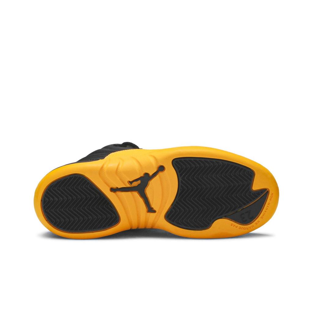 Air Jordan 12 Retro PreSchool 'University Gold' (Unisex) Black / Black / University Gold Kids' Basketball Shoes 151186 070