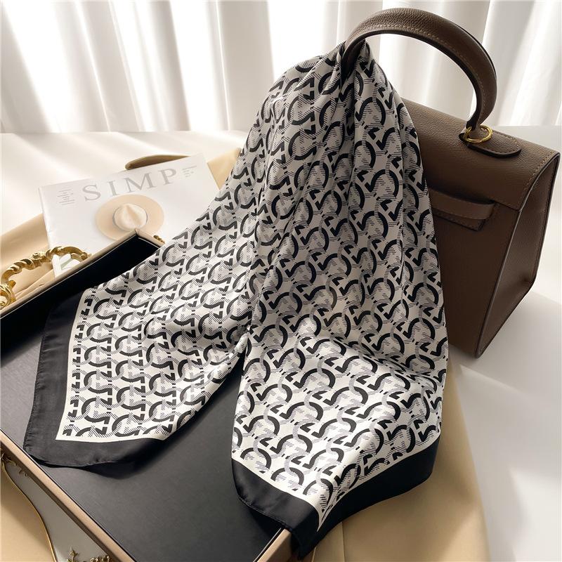 70 * 70cm New Silk Small Square Scarf For Women'S Neck Protection Professional Scarf Versatile Hair Tie Headscarf Scarf