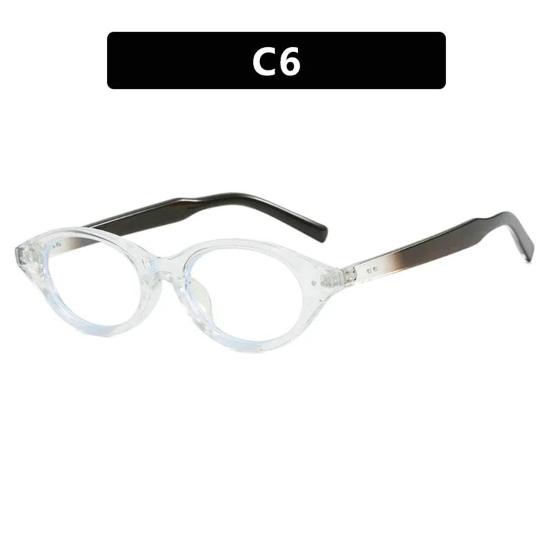 Vintage Black Leopard Oval Frame Glasses Anti Blue Light for Women Korean Japanese Fashion Eye Protection Decoration Eyewear