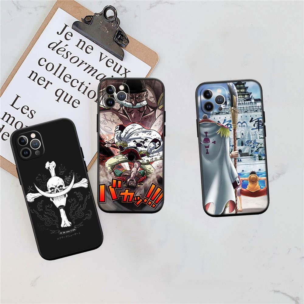 One Piece Edward Newgate Soft Shell Phone Case for iPhone 16 15 14 13 12 Pro Max Plus Mini